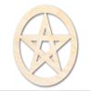 Unfinished Wood Pentacle Shape Craft up to 46" DIY 14" / 1/2" view 1