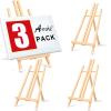 3 Pack 15 Inch Wood Easels, Easel Stand for Painting Canvases, Art, and Crafts, Tripod, Painting Party Easel, Kids Student Tabletop Easels for Painting, Portable Canvas Photo Picture Sign Holder view 1