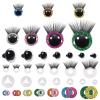 TOAOB 28pcs Plastic Safety Eyes 12mm to 30mm Glitter Safety Eyes with Washers and Black Eyelashes for Amigurumis Craft Crochet Eyes for DIY Puppet Stuffed Animals Doll Making view 1