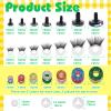 TOAOB 28pcs Plastic Safety Eyes 12mm to 30mm Glitter Safety Eyes with Washers and Black Eyelashes for Amigurumis Craft Crochet Eyes for DIY Puppet Stuffed Animals Doll Making view 2