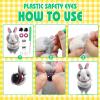 TOAOB 28pcs Plastic Safety Eyes 12mm to 30mm Glitter Safety Eyes with Washers and Black Eyelashes for Amigurumis Craft Crochet Eyes for DIY Puppet Stuffed Animals Doll Making view 4
