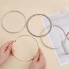 CHGCRAFT 6Pcs Round Metal Purse Handles Replacement Handles Bag Handle Hardware for DIY Bag Purse Handbags Totes Clutch Making, 13.5x0.45cm view 3