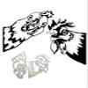 Two Chickens Metal Die Cuts, Cutting Dies for Card Making Clearance, Embossing Dies for Scrapbooking, DIY Album Paper Cards Decoration view 1