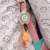 KEY-BAK Secure Safe 24" Retractable Keychain with built-in LOUD Fox40 Emergency Whistle, Carabiner Clip - Retract 4oz & Holds Up To 5 Keys - Clear Case/Orange Cord view 3
