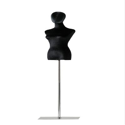 Female Mannequin Torso Dress Form Manikin Body Dress Form for Sewing Clothes Mannequin Stand Female Adjustable Manikin Body for Displays Women Jewelry Torso Model with Metal Square Base Black ( Color