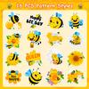 1200Pcs Bee Stickers for Kids, 1.5 inch Bee Theme Stickers, Cute Honey Sticks and Sunflower for Birthday, Baby Shower, Teacher Reward, Bicycles(16 Styles) view 4