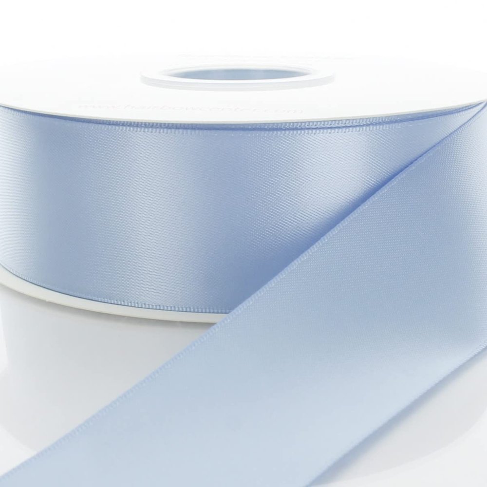 3" Dusty Blue Double Faced Satin Ribbon 3 Yards