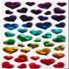 Colored Epoxy Heart Stickers 42 Pieces view 1