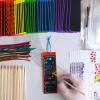 Winlyn 48 Sets 6 Styles Magic Color Scratch Bookmarks Craft Kits Rainbow Scratch Paper Art Sets for Kids Students Party Favors DIY Bookmarks Bulk with Scratching Tools Ribbons for Classroom Activities view 2