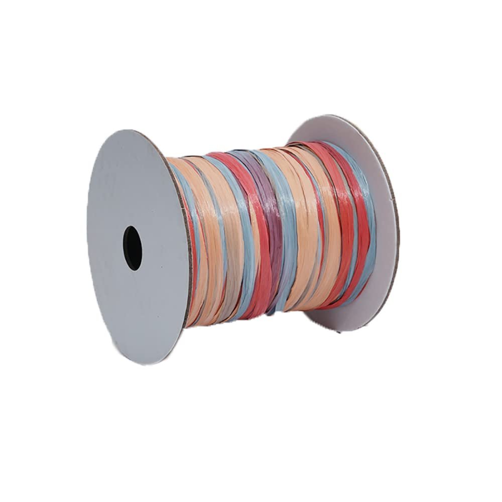 273.4yard Paper String, Craft Raffia Paper Ribbon Thread Twine Cord Rope, Wrapping Ribbon for Wedding Party Decor Flower Wrapping Rustic Decor DIY Making Flower Basket Packaging