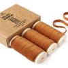 Vitalizart Terracotta Velvet Ribbon Set 3/8" x 15 Yd Fall Ribbon Fabric Trim 3 Rolls * 5 Yd for Christmas Wreath Decoration Handmade Craft Ornaments Gift Wrapping & Bow Making view 1