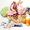 Magic Needle Zweigart Edition Counted Cross Stitch kit Vanilla Ice Cream, 17 x 17cm view 4