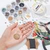 NBEADS About 480 Pcs 2-Hole Beads Kit, Metallic Colors Glass Seed Beads Kit Including Elastic Thread Pliers Cutter and About 344 Pcs Glass Seed for Jewelry Bracelet Earring Making view 4