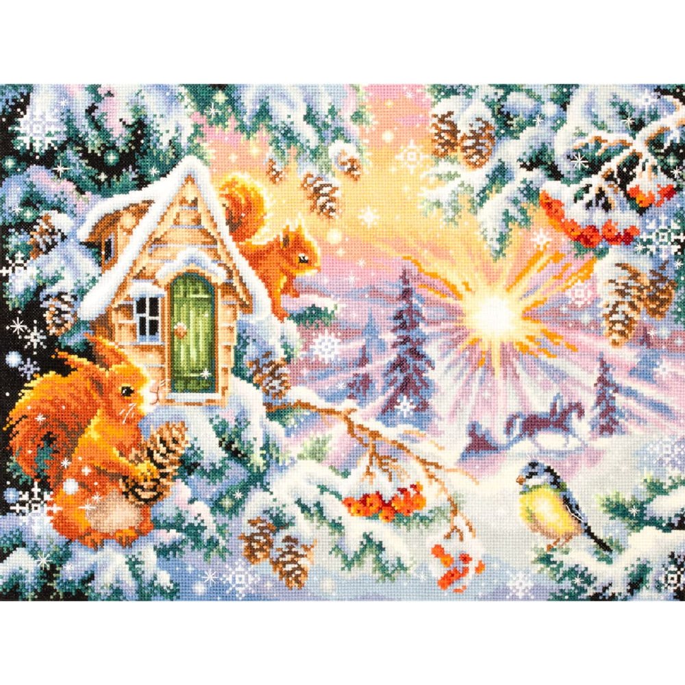 Magic Needle Zweigart Edition Counted Cross Stitch kit Winter Morning, 40x30cm, DIY