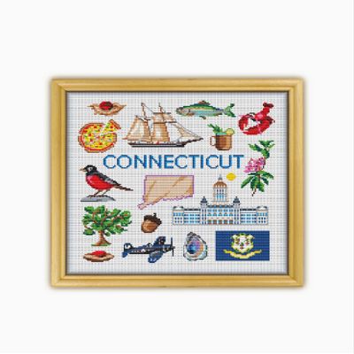 Connecticut Collection CS1883 - Counted Cross Stitch Pattern. Only Printed Pattern Inside. No Fabric, Threads, Needles, Hoops.
