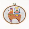 Easter Llama CS1585 - Counted Cross Stitch KIT#2. Set of Threads, Needles, AIDA Fabric, Needle Threader, Embroidery Clippers and Printed Color Pattern Inside. view 1