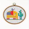 Sunny Elephant and Bird CS1616 - Counted Cross Stitch KIT#2. Set of Threads, Needles, AIDA Fabric, Needle Threader, Embroidery Clippers and Printed Color Pattern Inside. view 1