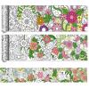 Colarr 3 Pack Giant Mandalas Coloring Posters 118 x 11.8 in Paper Jumbo Mandala Coloring Sheet Page Large Spring Flower Animal Drawing Banner for Adult Home Classroom Wall Floor Craft Activity view 1