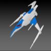 Good Smile Company Darius: Silver Hawk 3F 1B Space Fighter (2P Color Ver.) 1:144 Scale Model Kit view 4