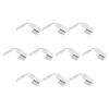 uxcell Fold Over Crimp Cord Ends, 5mm End Cap Clasps for Leather Ribbon DIY Making (100Pcs, Silver Tone) view 1