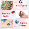 QUEFE 5200pcs Fuse Beads Kit for Boys and Girls, 24 Colors 5mm Melting Beads Set Including Pegboards, Ironing Paper, Tweezers, Colorful Hooks for Birthday and Christmas Gift view 4
