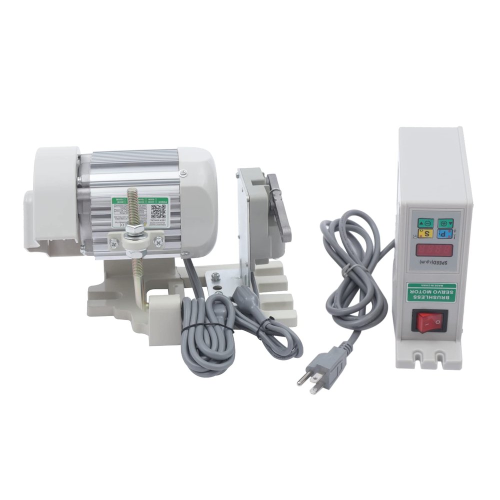 Servo Sewing Machine Motor, 110V 600W Brushless Servo Motor 400-4500RPM Adjustable Speed Electric Brushless Servo Motors for Industrial Sewing Machine 100 Stitches/min