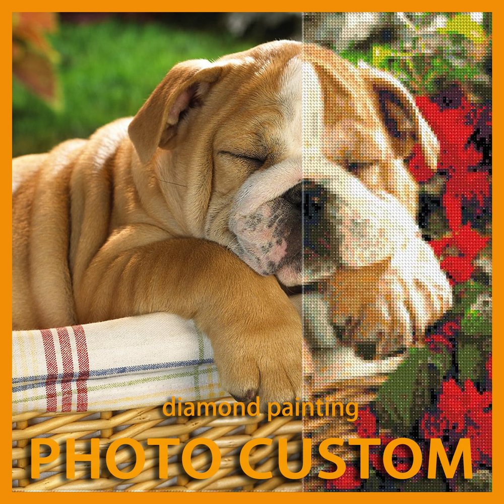 KS Custom Diamond Painting from Photo DIY Custom Diamond Art Kits for Adult 5D Personalized Customized Photo Diamond Painting Art Pictures (1216inch/3040cm, Round + Velvet Canvas)
