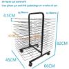 THEGA Art Drying Rack - Mobile Paint Drying Rack, 26-Shelf Art Drying Rack, Double Sided Wire Paint Drying Rack, Painting Drying Rack with Wheels, Painting Crafts Stack Rack view 2