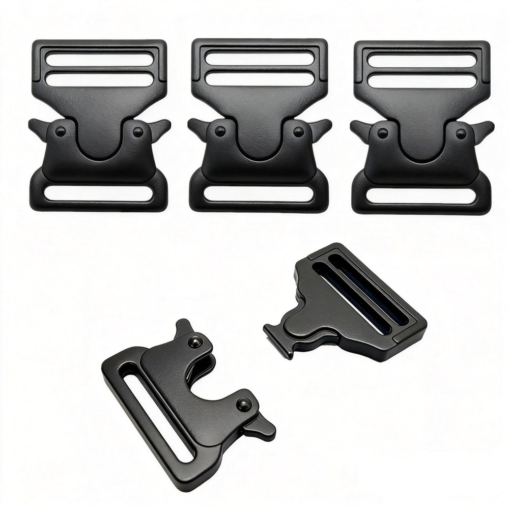 KangTeer Quick Release Metal Buckle Replacement 4pcs 1.2"(30mm) Zinc Alloy Buckle Tactical Belt, Paracord Buckle Side Bracelets