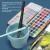 2Pcs Painting Brush Washing Bucket Mini Foldable Silicone Watercolor Acrylic Oil Painting Silicone Washing Bucket Brush Holder Cleaner Painting Water Cup for Watercolor Acrylic view 4