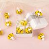 Framendino, 100 Pack Wool Felt Bumble Bees Mini Crafts Bee for DIY Craft Decoration view 4