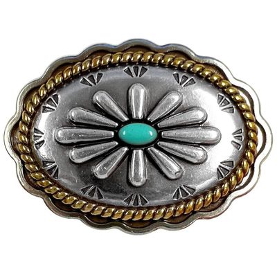 Conchos for Leathercraft Art Belt Tack Saddle Antique Gold Rope Edge Engraved Oval Conchos (1-1/4"x1-7/8"), Pack of 6 PCS
