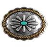 Conchos for Leathercraft Art Belt Tack Saddle Antique Gold Rope Edge Engraved Oval Conchos (1-1/4"x1-7/8"), Pack of 6 PCS view 1