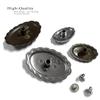 Conchos for Leathercraft Art Belt Tack Saddle Antique Gold Rope Edge Engraved Oval Conchos (1-1/4"x1-7/8"), Pack of 6 PCS view 3