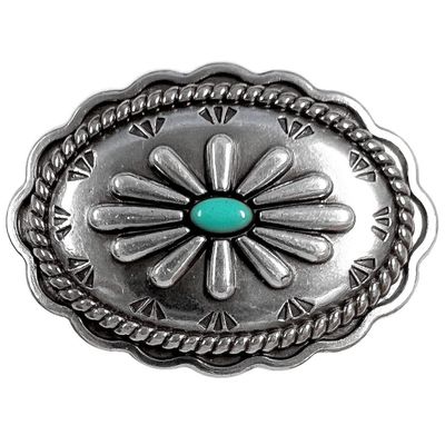Cowboy Craft Conchos for Leathercraft Art Belt Tack Saddle Antique Rope Edge Engraved Oval Conchos (1-1/4"x1-7/8), Pack of 6 PCS