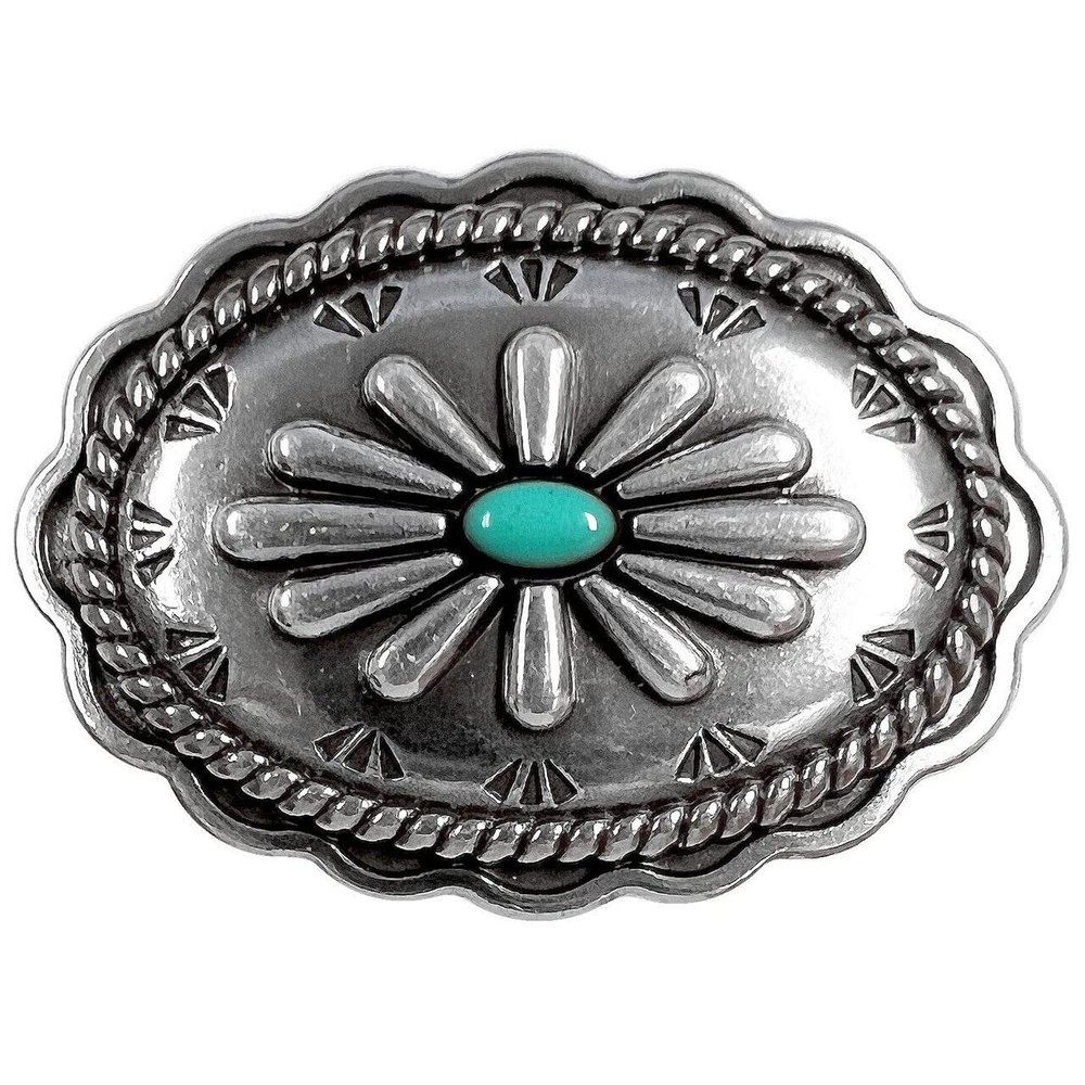 Cowboy Craft Conchos for Leathercraft Art Belt Tack Saddle Antique Rope Edge Engraved Oval Conchos (1-1/4"x1-7/8), Pack of 6 PCS