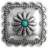 Conchos for Leathercraft Art Belt Tack Saddle Antique Rope Edge Engraved Square Conchos (Size 1-3/4"), Pack of 6 PCS view 1