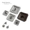 Conchos for Leathercraft Art Belt Tack Saddle Antique Rope Edge Engraved Square Conchos (Size 1-3/4"), Pack of 6 PCS view 3