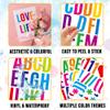318Pcs 2inch Vinyl Letter & Numbers Stickers, Large Stick on Alphabet for Bulletin Board, Scrapbooking,Mailbox, House, Door, Wall,Scrapbook, Wall, Waterproof self Adhesive (Multi Color) view 4
