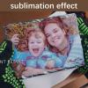 2 Pack Sublimation Slate Blanks 7.5x7.5 Inch Heart Custom Stone Slate Picture Frame Heat Transfer Rock Photo Plaque with Display Stand Decoration for Desktop Souvenir DIY Personalized Gift view 4