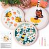 3Sets Punch Needle Kit for Adults Beginners,Bee & Butterfly Flowers Embroidery Kit,Includes Punch Needle Tool, Embroidery Hoop, Yarn,Fabric,Supplies, DIY Art & Crafts for Women & Girls view 1