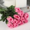 Factory Direct Craft Pack of 12 Hot Pink Artificial French Rosebud Stems for Wedding Florals and Everyday Arrangements (14-1/2" H) view 1