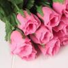 Factory Direct Craft Pack of 12 Hot Pink Artificial French Rosebud Stems for Wedding Florals and Everyday Arrangements (14-1/2" H) view 2
