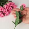 Factory Direct Craft Pack of 12 Hot Pink Artificial French Rosebud Stems for Wedding Florals and Everyday Arrangements (14-1/2" H) view 3