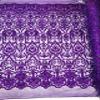 New Creations Fabric & Foam Inc, Damask sequins design on a 4 way stretch mesh fabric-Prom- Night Gown-Sold by the yard. (Purple) view 1