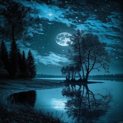 Starry Night Sky Diamond Painting Kits Reflections by The Lake - Full Round Diamond Crystal Art Kits for Adult Beginners, for Wall Decor & Shop Decor Gifts (16 X 20 Inch)