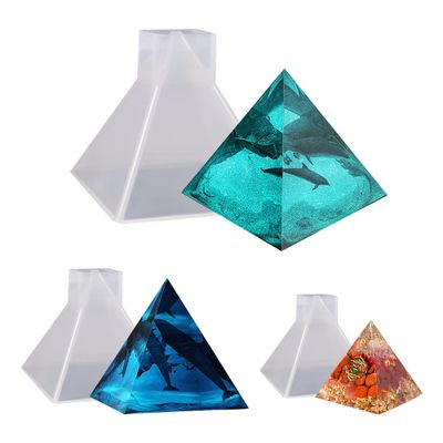 Voyyphixa 3 PCS Pyramid Molds for Resin, Silicone Casting Molds for Resin Pyramid Epoxy Resin Molds for DIY Orgonite Jewelry Paperweight Home Table Decoration (3 pcs)