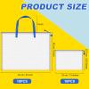 Colarr 20 Pcs Art Portfolio Bag Bulk Include 10 Pcs 19 x 25 Waterproof Poster Storage with Zipper Handle for Artwork 10 Pcs 13 x 8.8 Transparent Pencil for Bulletin Board Painting view 2