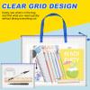 Colarr 20 Pcs Art Portfolio Bag Bulk Include 10 Pcs 19 x 25 Waterproof Poster Storage with Zipper Handle for Artwork 10 Pcs 13 x 8.8 Transparent Pencil for Bulletin Board Painting view 3