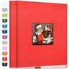 Artfeel Photo Album Self Adhesive Scrapbook Album for 3x5 4x6 5x7 8x10 Pictures,40 Pages Linen Cover with Display Window DIY Photo Book,Ideal Gifts for Family Travel Wedding Baby view 1